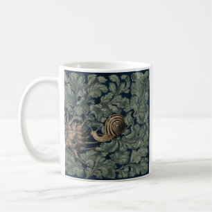 Taza De Café Arte Antiguo Botánico Art Nouveau Caracol Antiguo