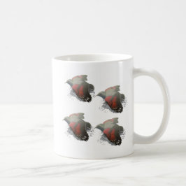 Taza De Café Arte Antiguo de Aves en Vuelo – Ilustración Botáni