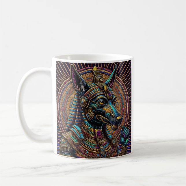 Taza De Café Arte Anubis Egipcio (Izquierda)