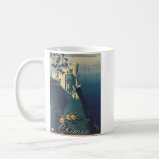 Taza De Café Arte arquitectónico del castillo Swallows Nest vin