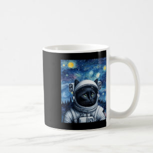 Taza De Café Arte astronauta de gato cósmico estrellado de noch