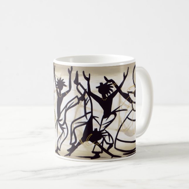 Taza De Café Arte bahiano brasileño: Pintura de madera y cultiv (Anverso derecho)
