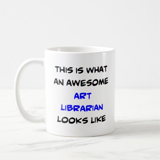 Taza De Café arte bibliotecario, impresionante (Izquierda)