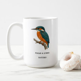 Taza De Café Arte Botánico de Ave Martín Pescador Vintage Perso