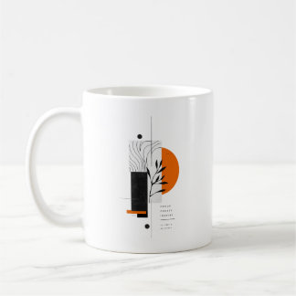Taza De Café Arte Botánico Geométrico Abstracto Moderno para Pa