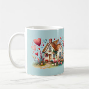 Taza De Café Arte caprichoso de Cottagecore Heart House