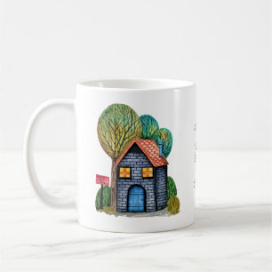 Taza De Café Arte casero dulce casero lindo de la acuarela