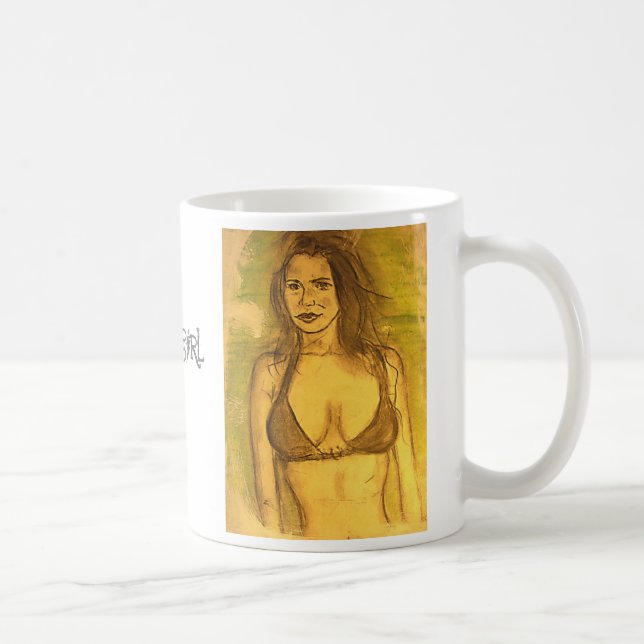 Taza De Café arte chica bikini (Derecha)