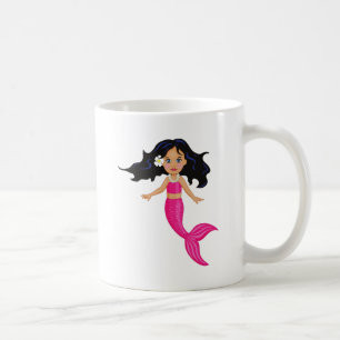 Taza De Café Arte chica de Sirenas Rosadas