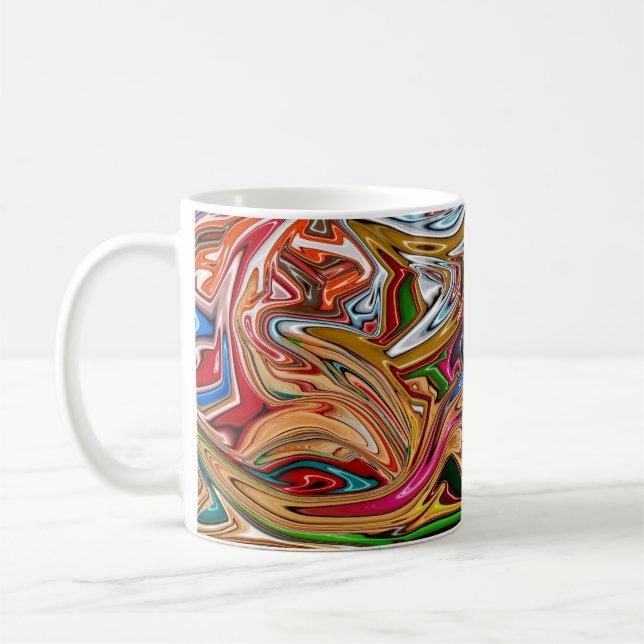 Taza De Café Arte colorido abstracto (Izquierda)