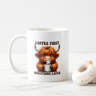 Taza De Café Arte con palabras de preguntas divertidas sobre ca