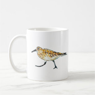 Taza De Café Arte costero de la playa de la ave costera de la