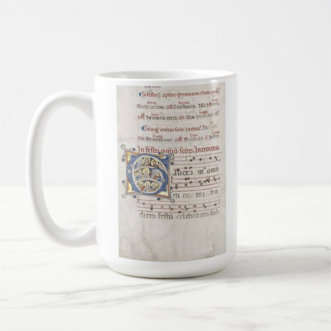 Taza De Café arte cristiano religioso del manuscrito de la (Izquierda)