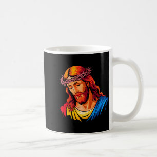 Taza De Café Arte Cristiano Religioso Retrato de Jesús