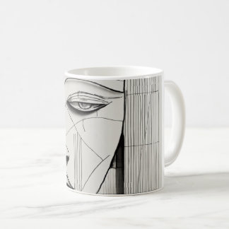 Taza De Café Arte Cubista - Diseño abstracto moderno