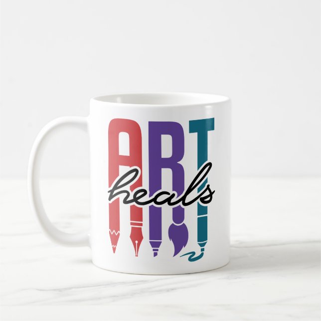 Taza De Café Arte cura a artista profesor de arte amante de los (Izquierda)