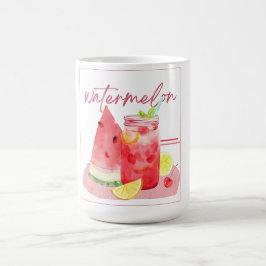Taza De Café Arte de Acuarela de Limonada de Sandía