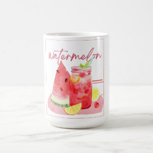 Taza De Café Arte de Acuarela de Limonada de Sandía
