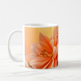 Taza De Café Arte de Acuarela Floral de Puestas de Sol Doradas