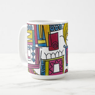Taza De Café Arte de Acuarela Moderna Ilusorio-Caprichosa