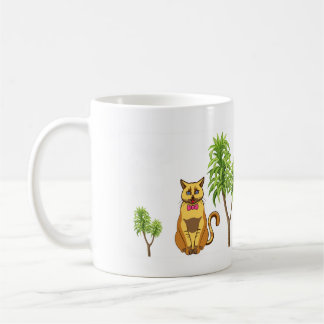 Taza De Café Arte de advertencia de Dracaena tóxico para gatos