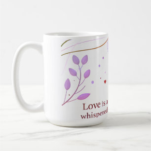 Taza De Café Arte de amor de corazón de oro elegante