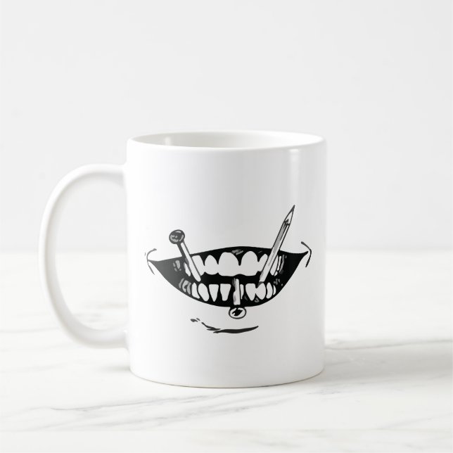 Taza De Café arte de anime de terror (Izquierda)
