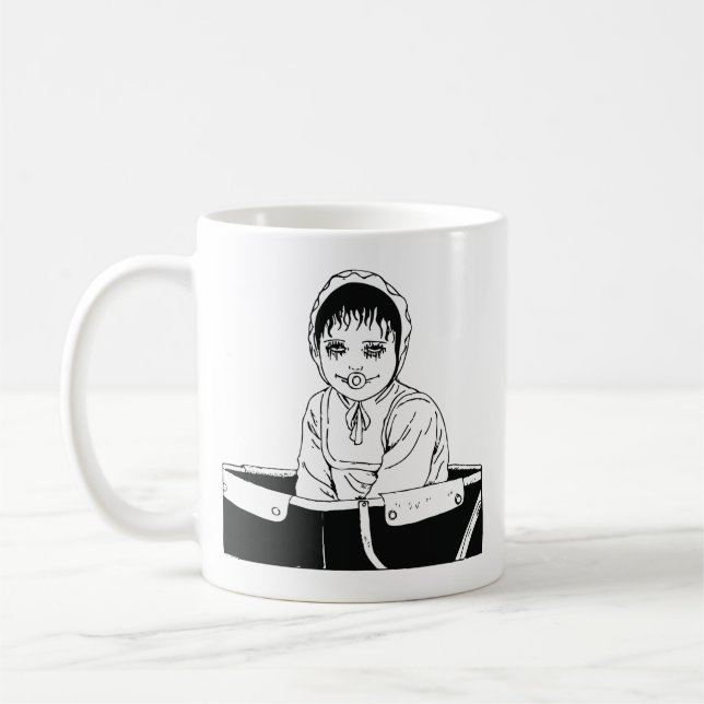 Taza De Café arte de anime de terror (Izquierda)