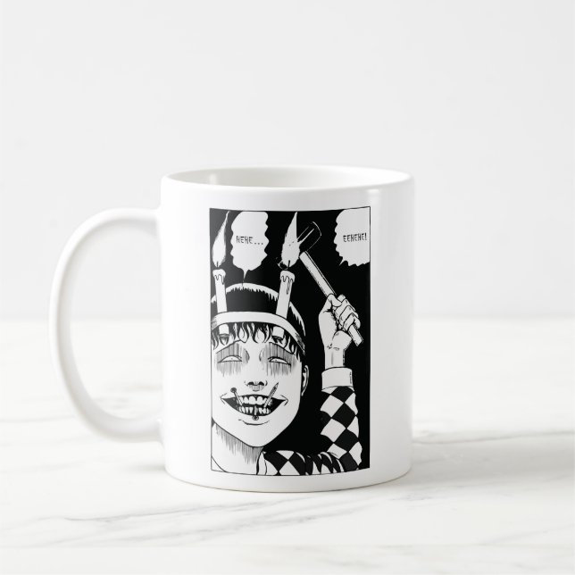 Taza De Café arte de anime de terror (Izquierda)