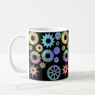 Taza De Café Arte de artes metalizado con vara de vapor en el a