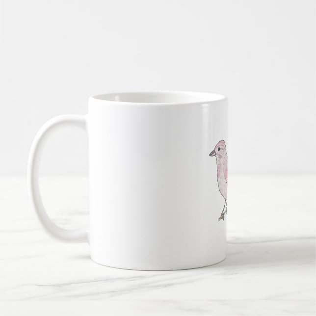Taza De Café Arte de ave gorrión cantor (Izquierda)