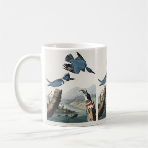 Taza De Café Arte de ave Martín Pescador cintado de Audubon vin