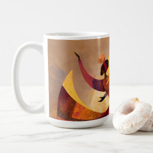Taza De Café Arte de Baile de Pareja Africano