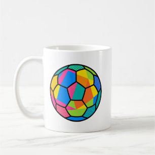 Taza De Café Arte de Balón de Fútbol Geométrico Pop Art