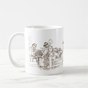 Taza De Café Arte de banda de jazz