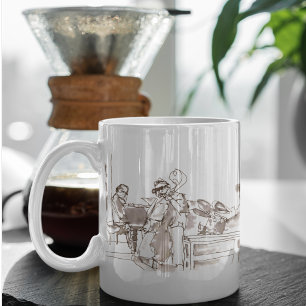 Taza De Café Arte de banda de jazz