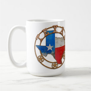 Taza De Café Arte de Barras Estatales de Texas