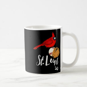 Taza De Café Arte de béisbol número 50 del Cardenal Rojo de San