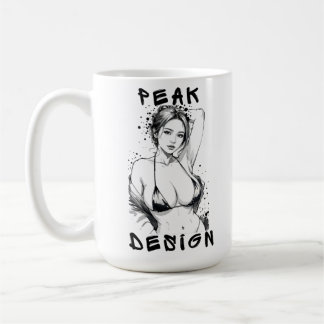 Taza De Café Arte de boceto de graffiti atrevido de Peak Design