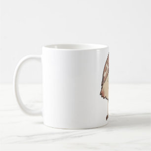 Taza De Café arte de búho en llamas