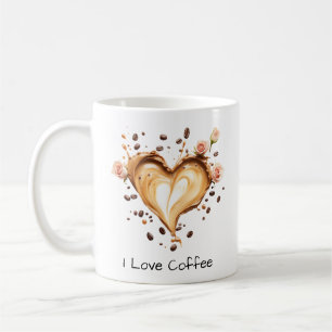 Taza De Café Arte de café en forma de corazón, pero primero caf