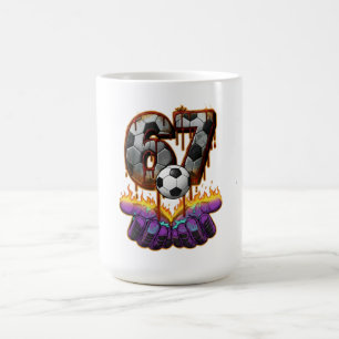 Taza De Café Arte de camiseta de fútbol número 67 de portero ge