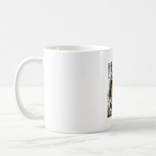 Taza De Café Arte de camiseta espeluznante vintage de cementeri