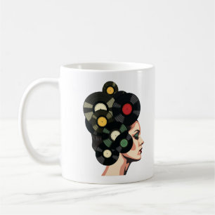 Taza De Café Arte de cartel de vinilo retro estilizado