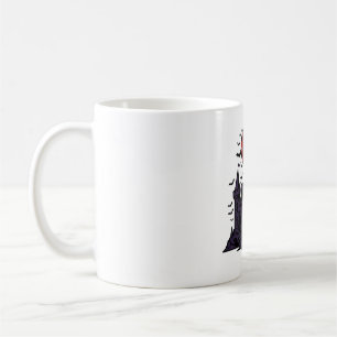 Taza De Café Arte de Castillo de Vampiros con Luz de Luna Gótic