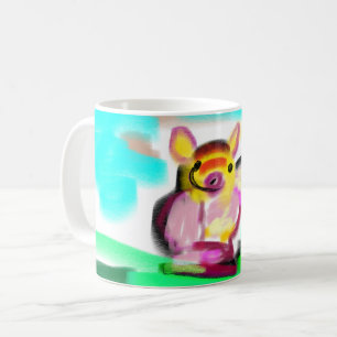 Taza De Café Arte de cerdo lindo 