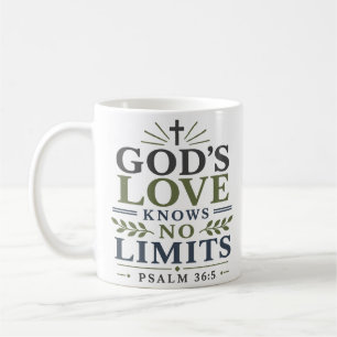Taza De Café Arte de cita bíblica El amor de Dios no conoce lím