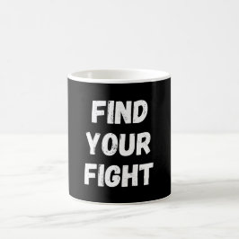 Taza De Café Arte de cita motivacional Encuentra tu lucha