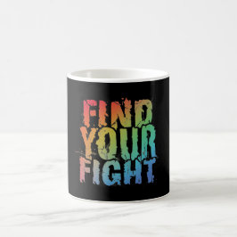Taza De Café Arte de cita motivacional Encuentra tu lucha