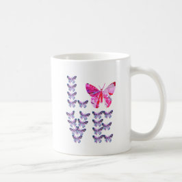 Taza De Café arte de collage único MARIPOSAS deletreando AMOR